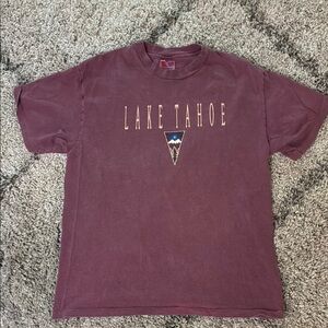Lake Tahoe Graphic T-Shirt - Maroon